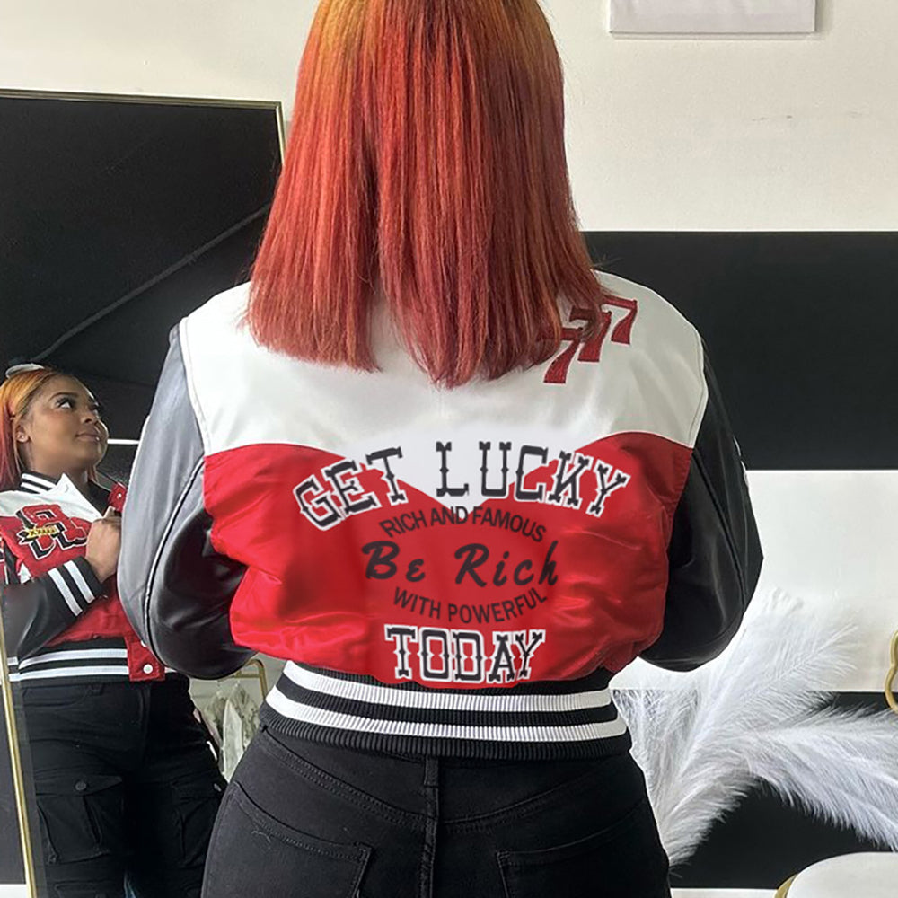 Women Crop Outdoor Biker Jacket