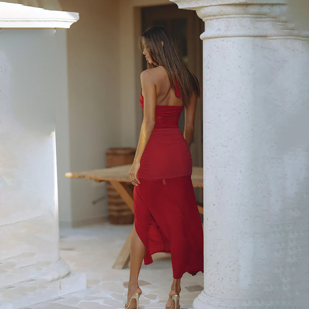 Halter Neck Maxi Dress