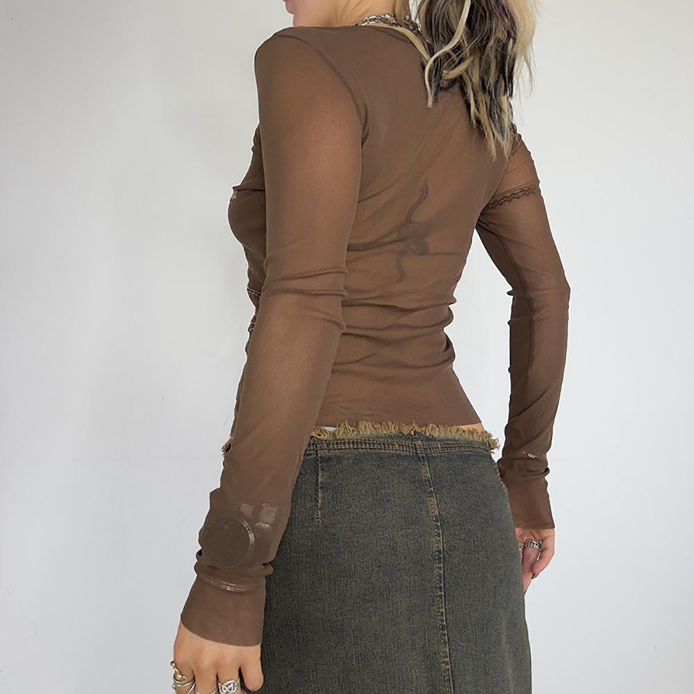 Women Extended Sleeves Crop Top
