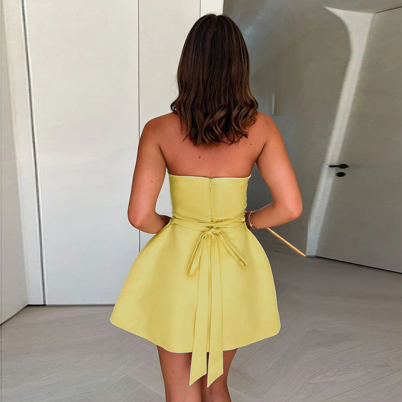 Women Off-Shoulder Fit & Flare Mini Dress