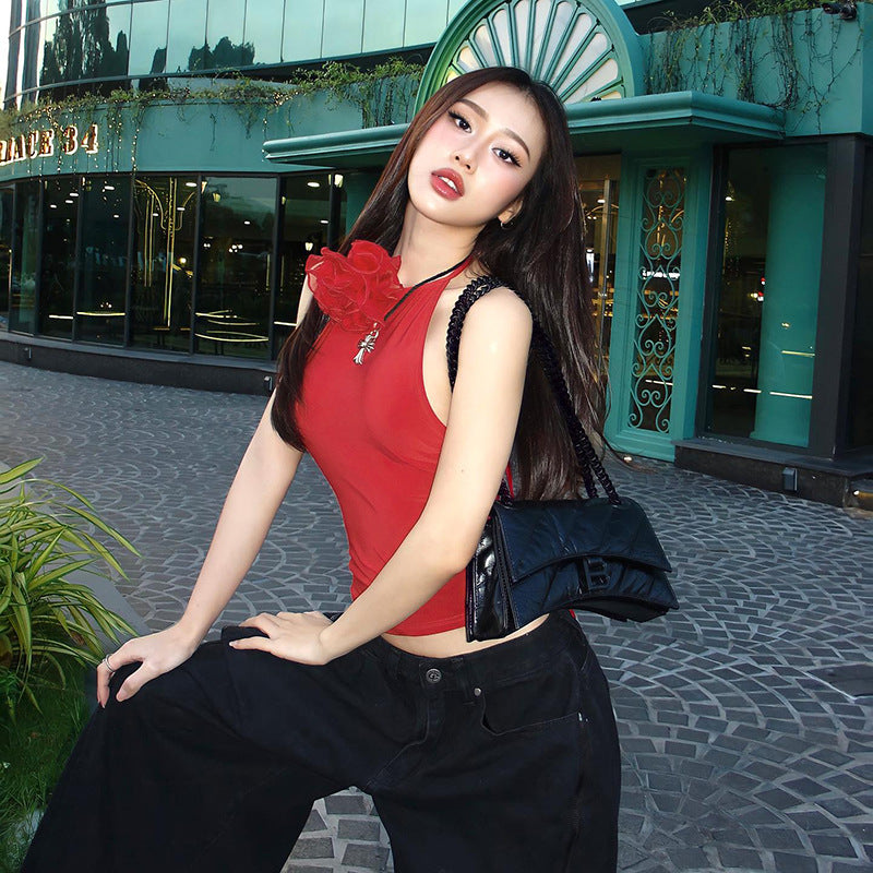 Women Sleeveless Crop Top