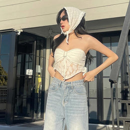 Women Print Off-Shoulder Tube Top