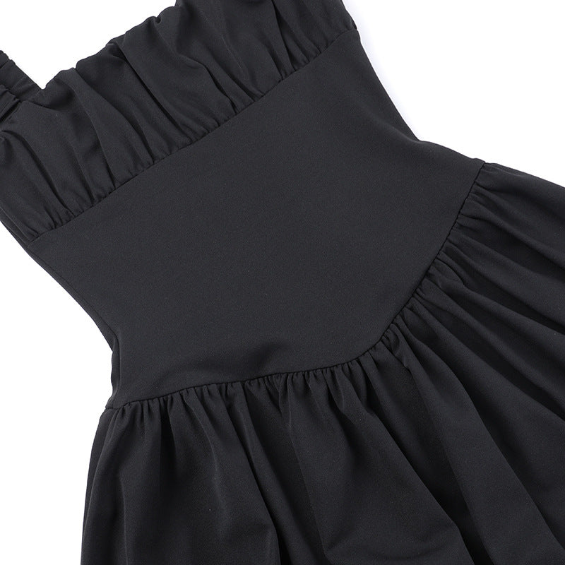 Square Neck Sleeveless Fit & Flare Mini Dress