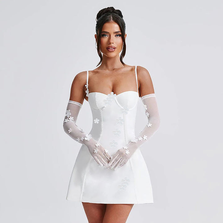Applique Bodycon Mini Dress