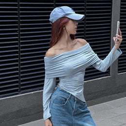 Women Solid Off-Shoulder Top
