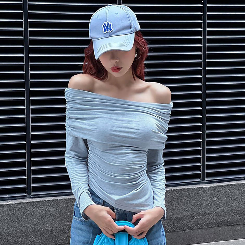 Women Solid Off-Shoulder Top