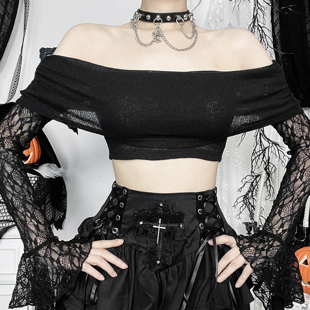 Women Off-Shoulder Crop Top