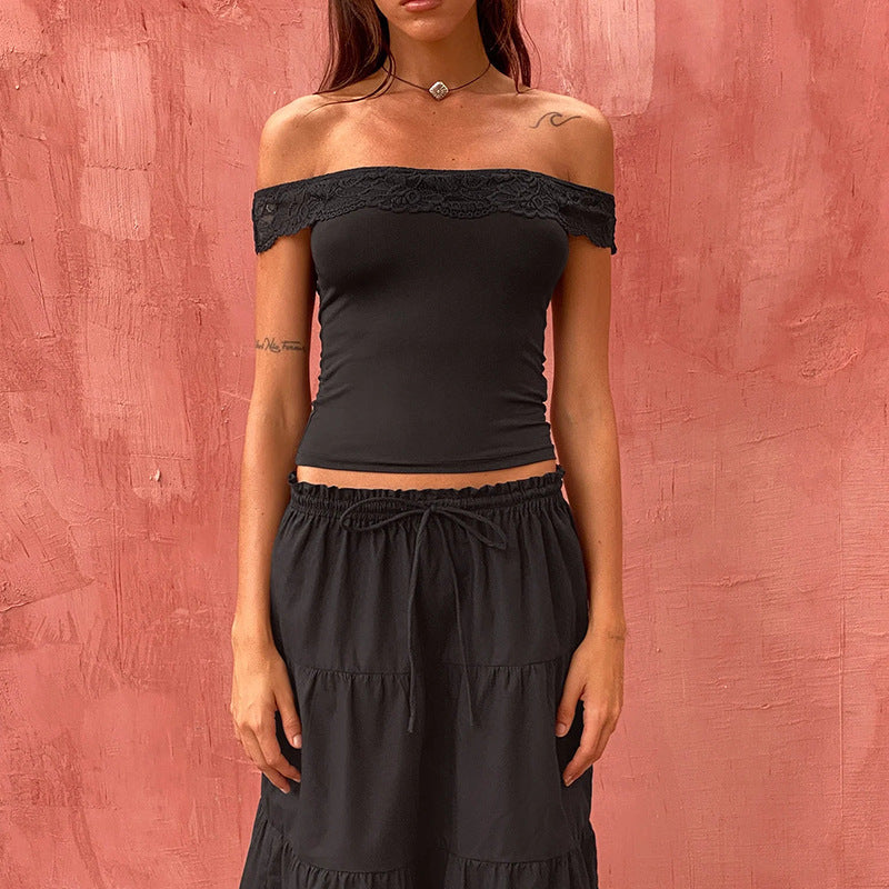 Women Off-Shoulder Fitted Top