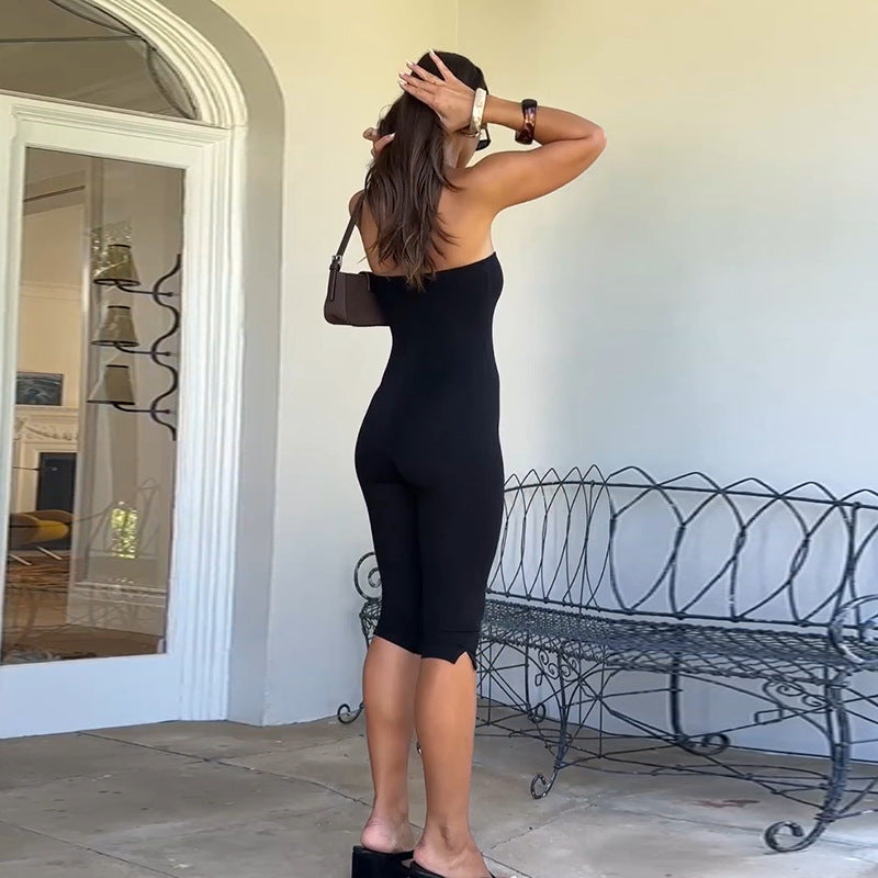 Women Off-Shoulder Capri Jumpsuit