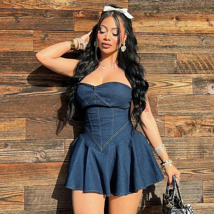 Strapless Sleeveless A-Line Dress