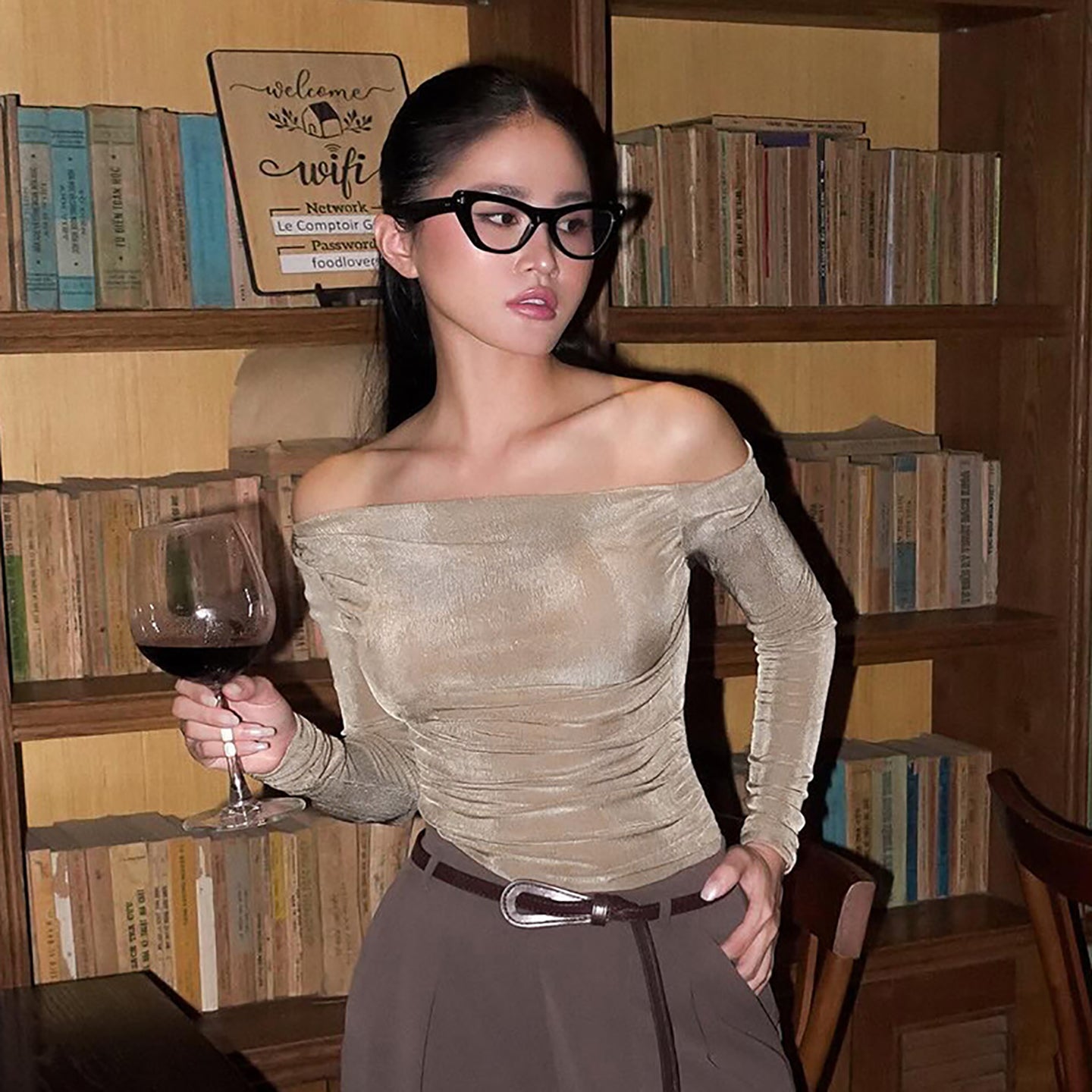 Women Solid Off-Shoulder Top