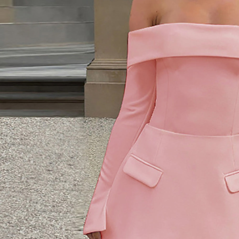 Off-Shoulder Fit & Flare Mini Dress