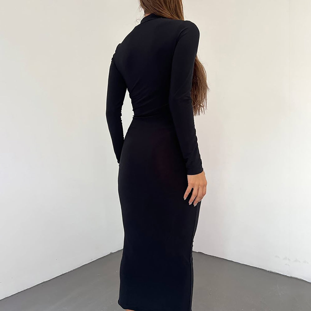 Chiffon Bodycon Maxi Dress