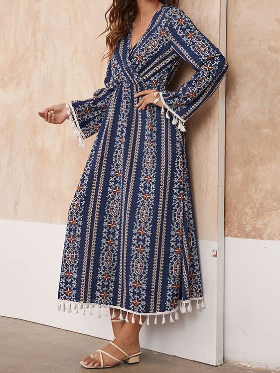 Floral Printed Fit & Flare Midi Dress