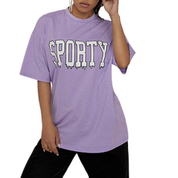 Typography Printed Round Neck Top