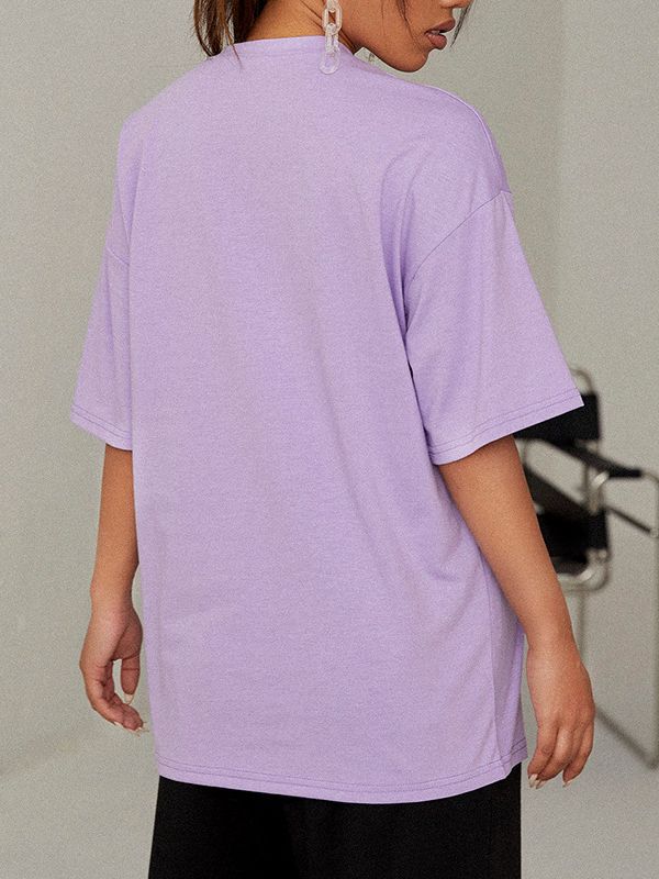 Typography Printed Round Neck Top