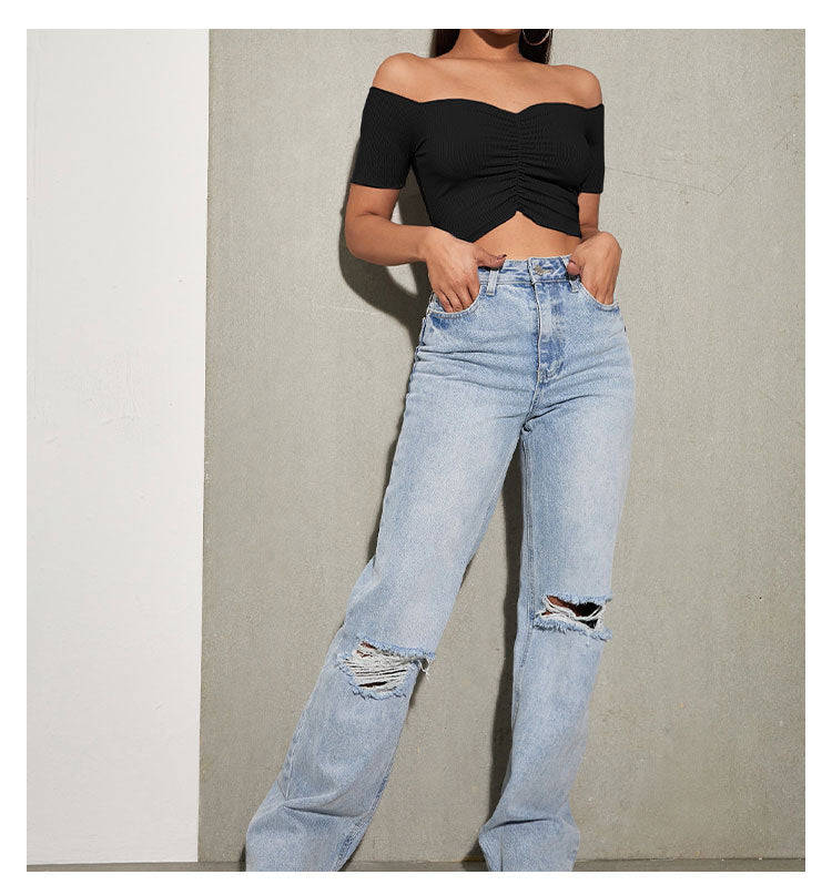 Off-Shoulder Tube Crop Top