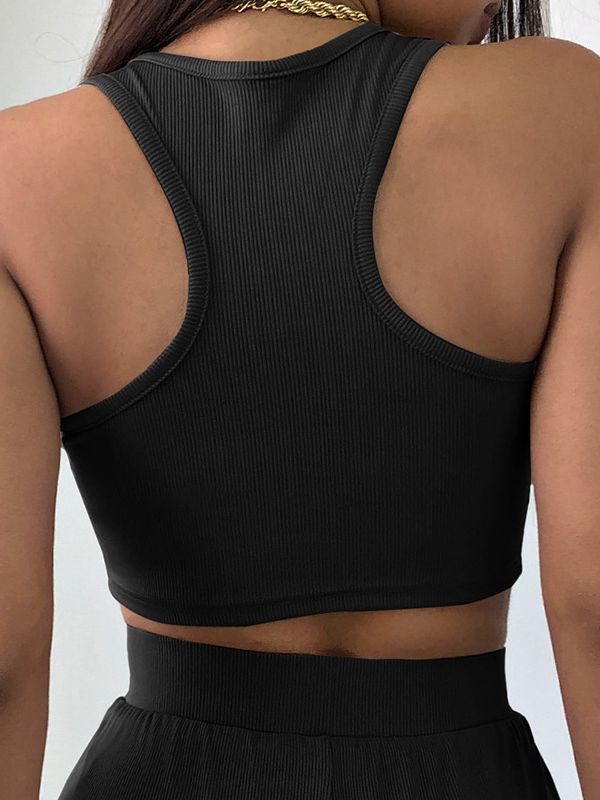 Round Neck Tank Crop Top