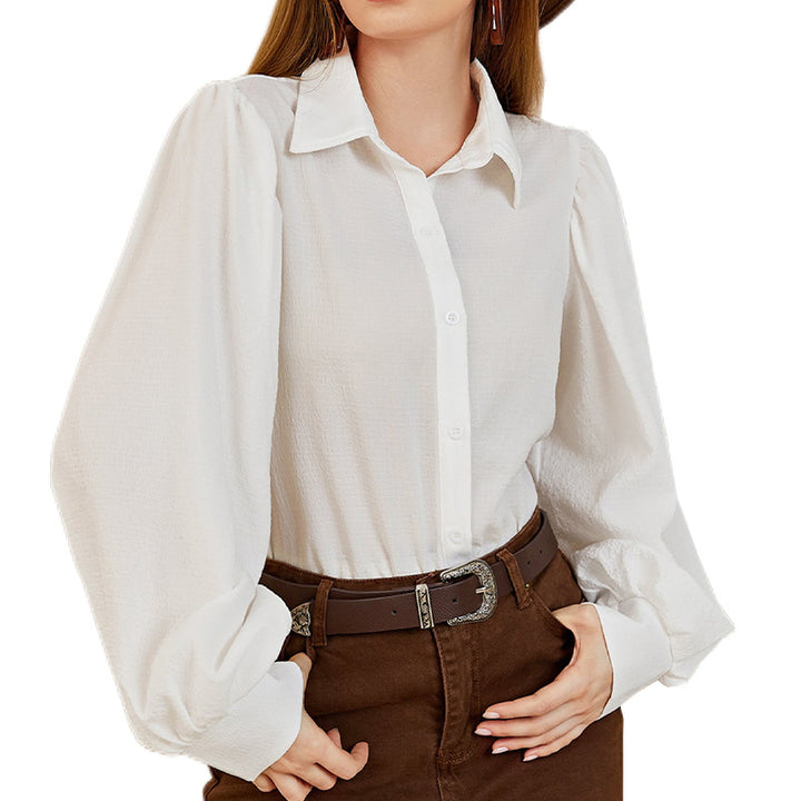 Puff Sleeves Shirt Style Top