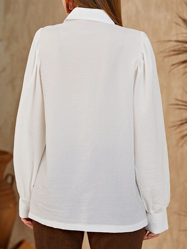 Puff Sleeves Shirt Style Top