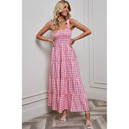 Polka Dot Printed Maxi Dress