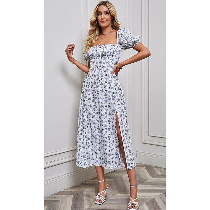Floral Printed Fit & Flare Midi Dress