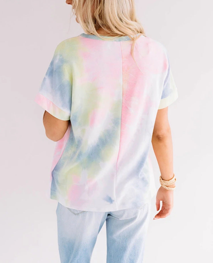 Tie And Dye Extended Sleeves T-Shirt