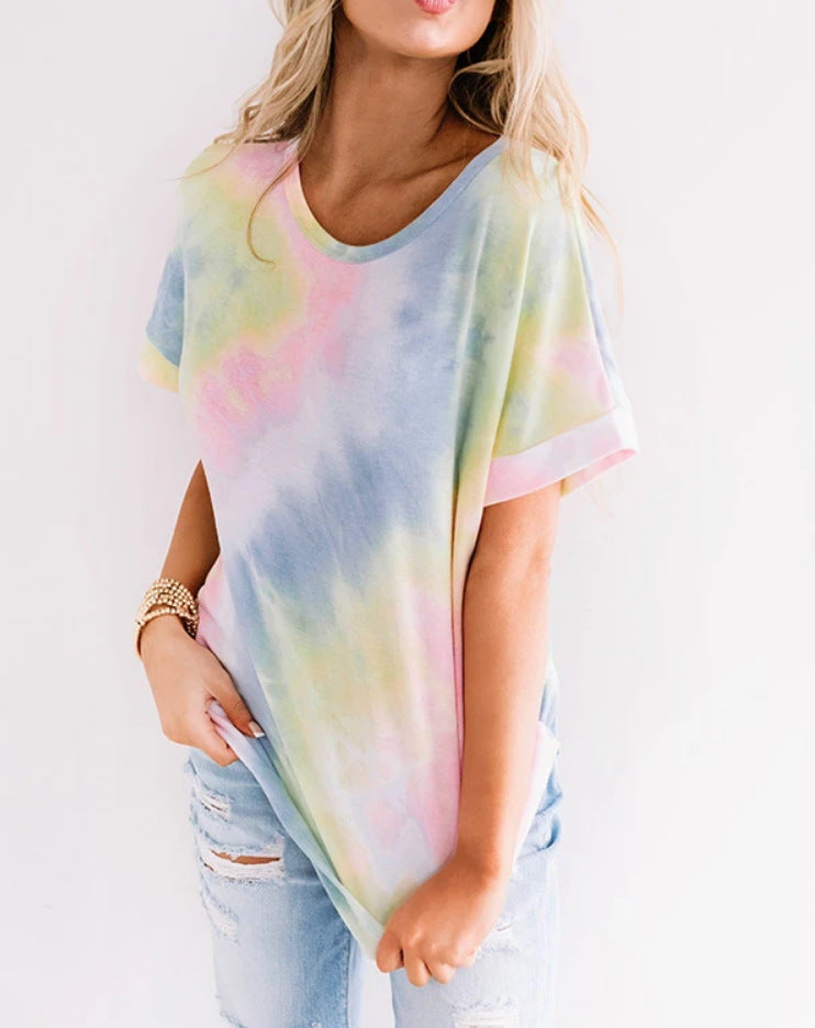 Tie And Dye Extended Sleeves T-Shirt