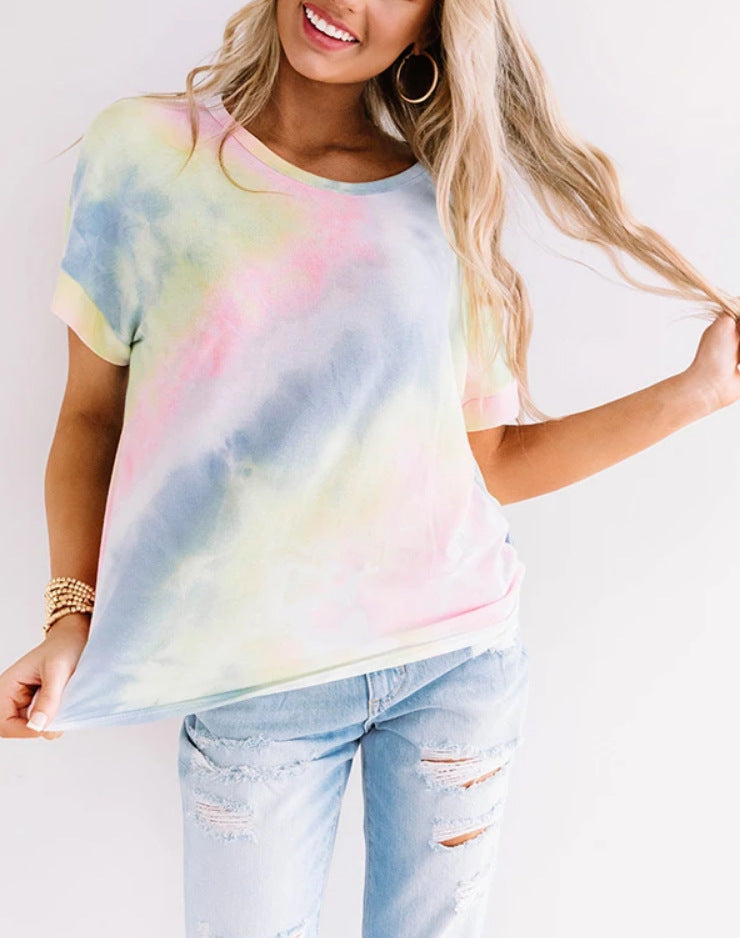 Tie And Dye Extended Sleeves T-Shirt