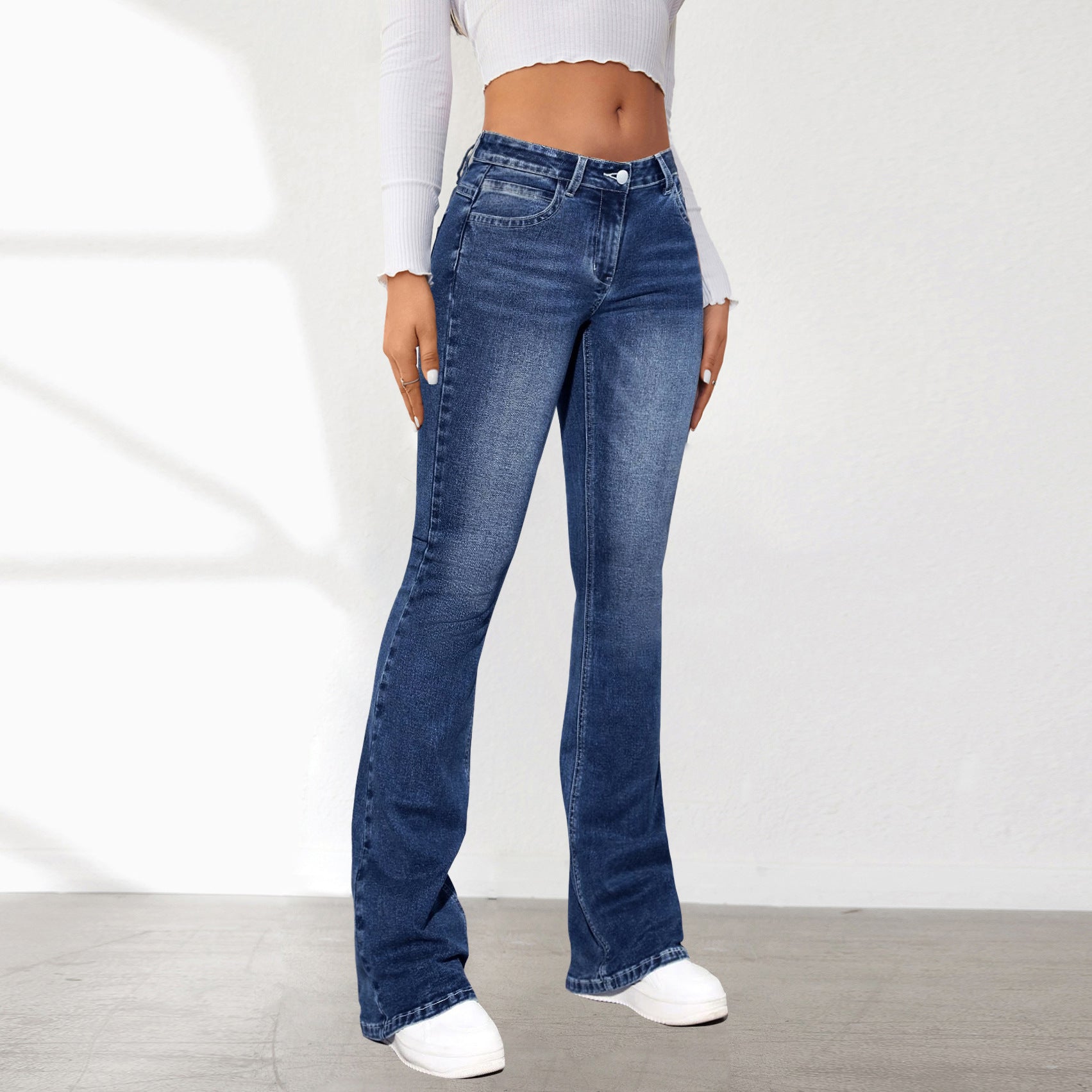 Women Bootcut Light Fade Jeans
