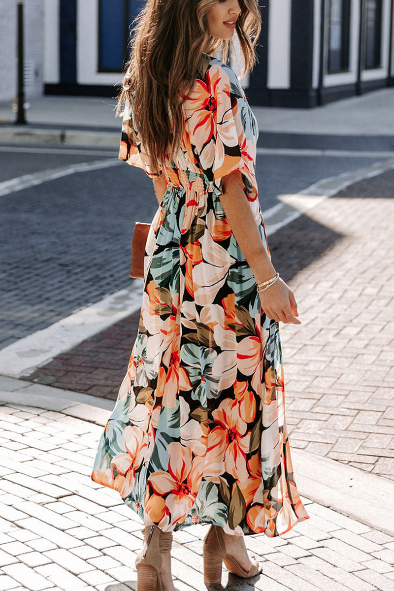 Floral Print Maxi  Dress