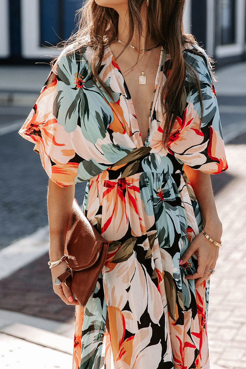 Floral Print Maxi  Dress