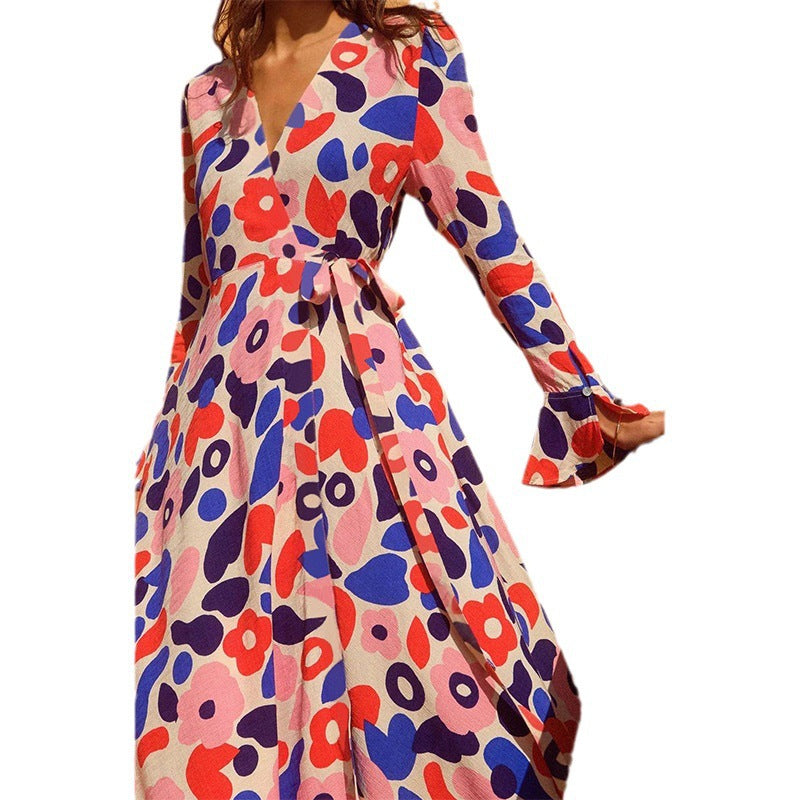 Pink Floral Printed Maxi Dress