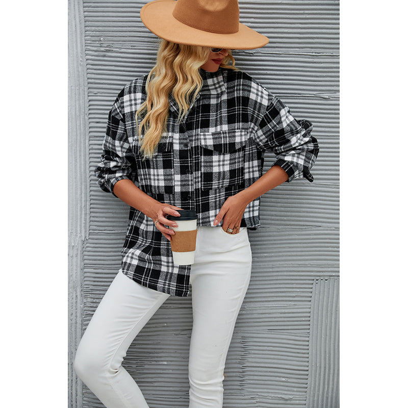 Black & White Checked Tailored Jacket