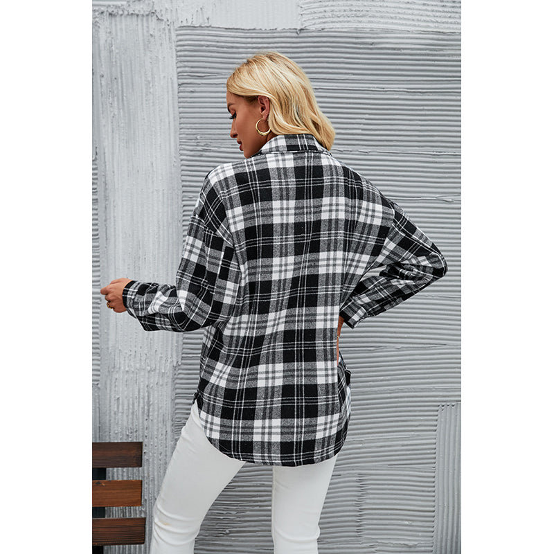 Black & White Checked Tailored Jacket