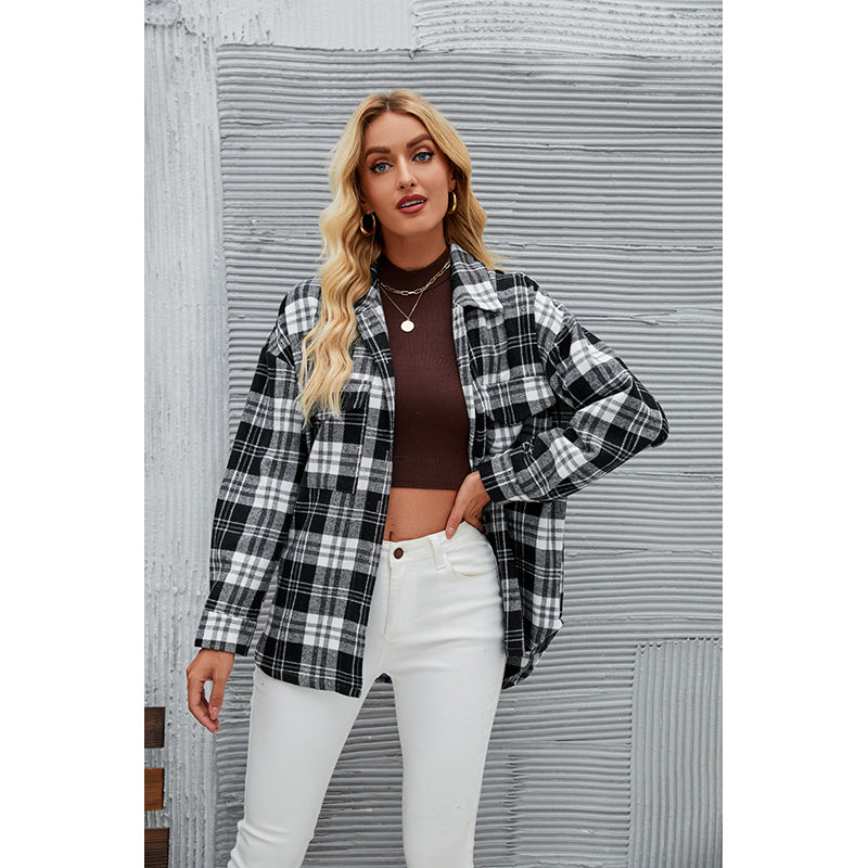 Black & White Checked Tailored Jacket
