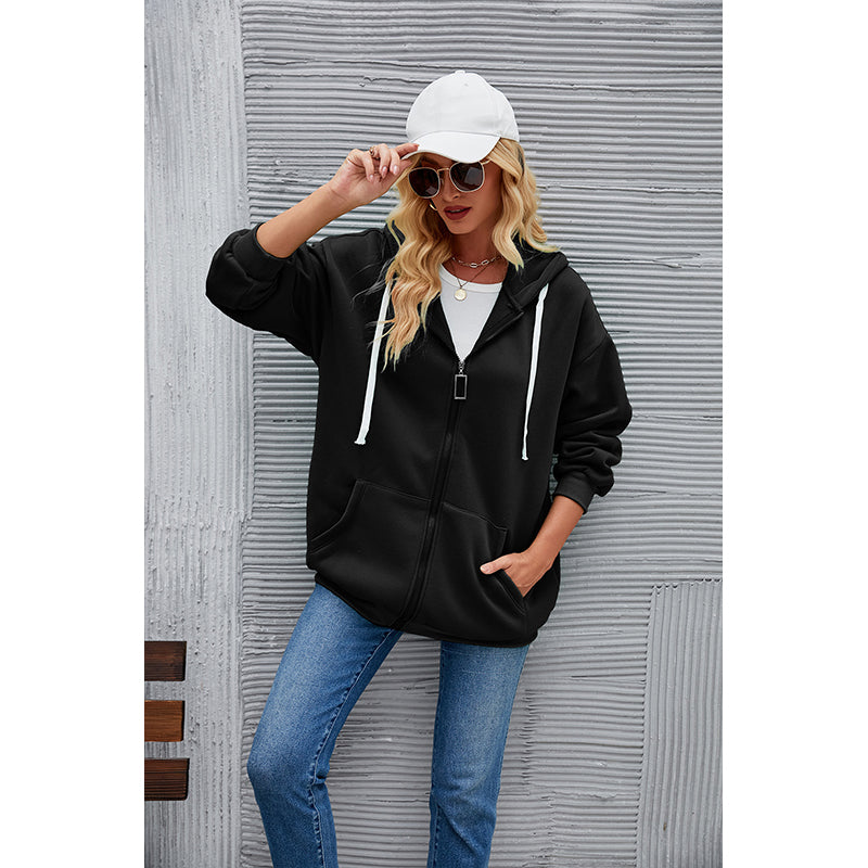 Black Hooded Longline Tailored Jacket