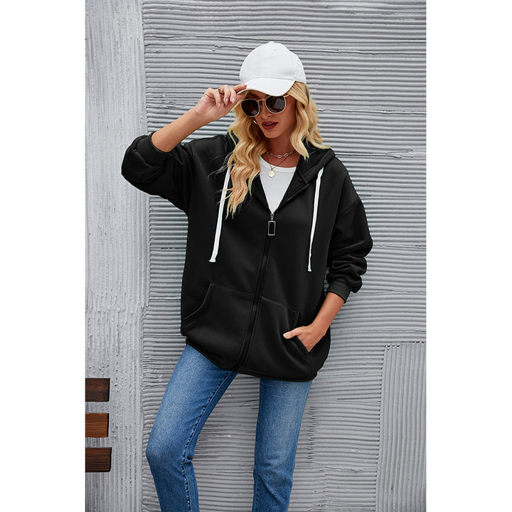 Black Hooded Longline Tailored Jacket