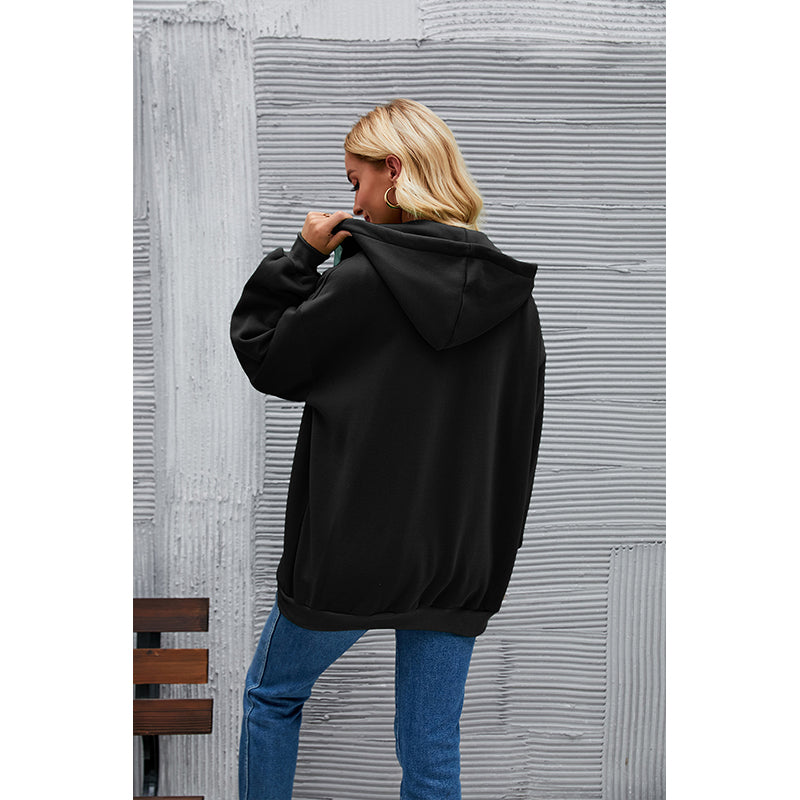 Black Hooded Longline Tailored Jacket