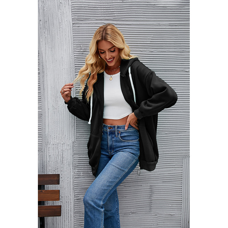Black Hooded Longline Tailored Jacket