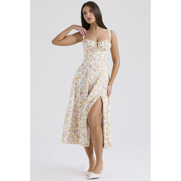 Floral Print Fit & Flare Midi Dress