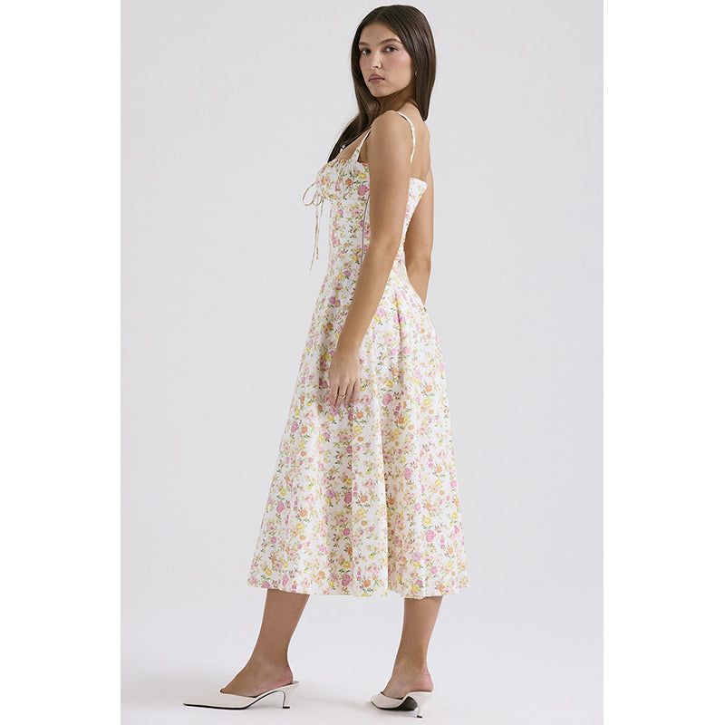 Floral Print Fit & Flare Midi Dress