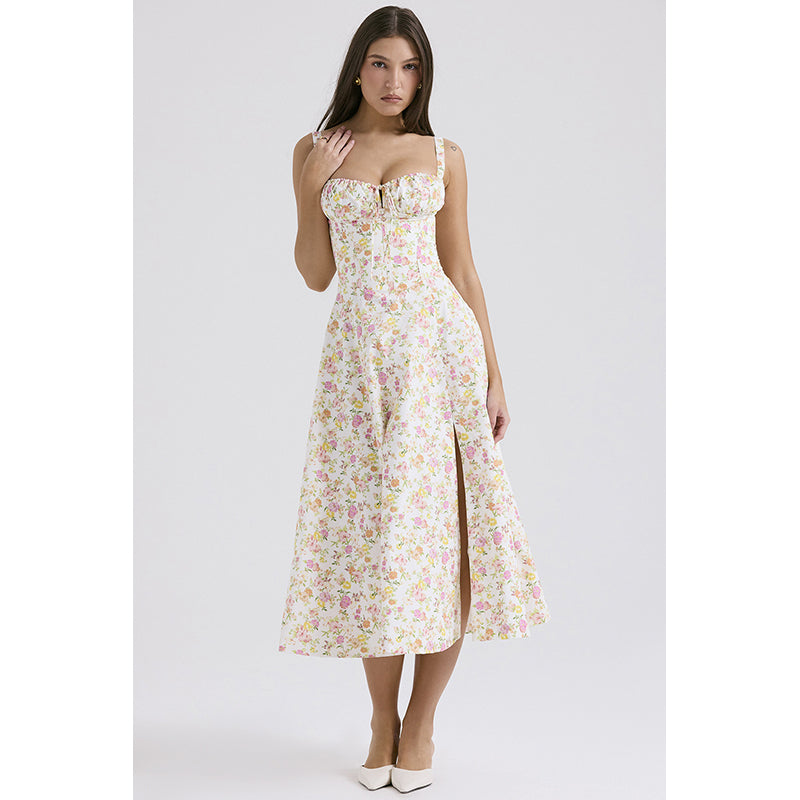 Floral Print Fit & Flare Midi Dress