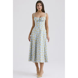 Floral Print Fit & Flare Midi Dress