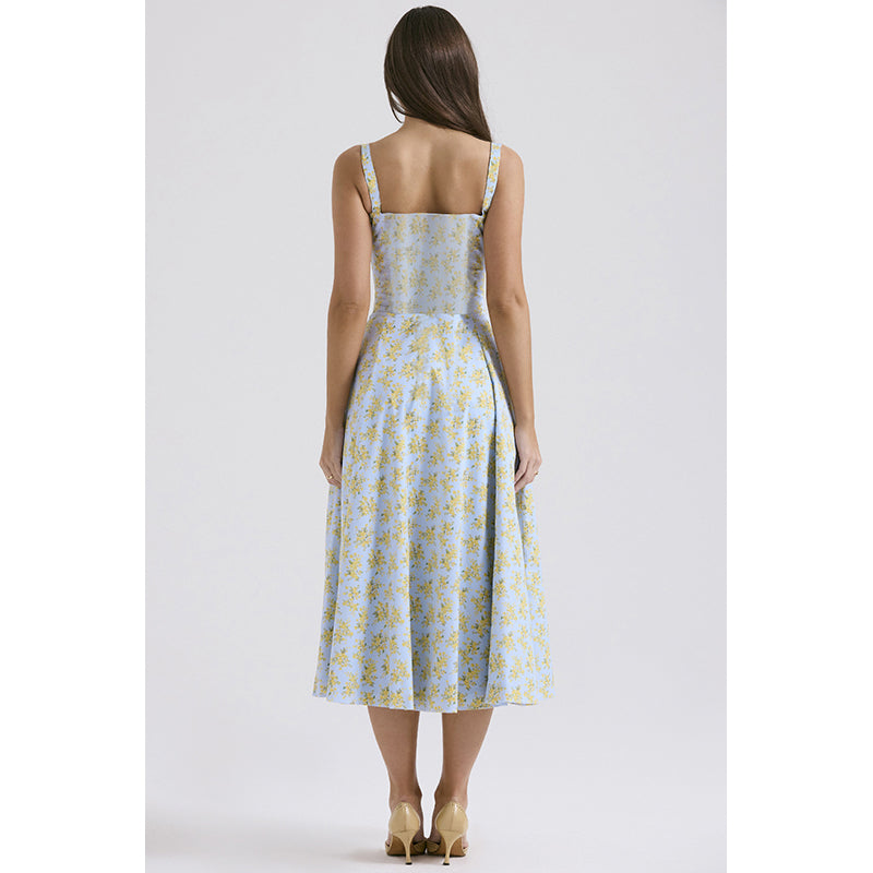 Floral Print Fit & Flare Midi Dress