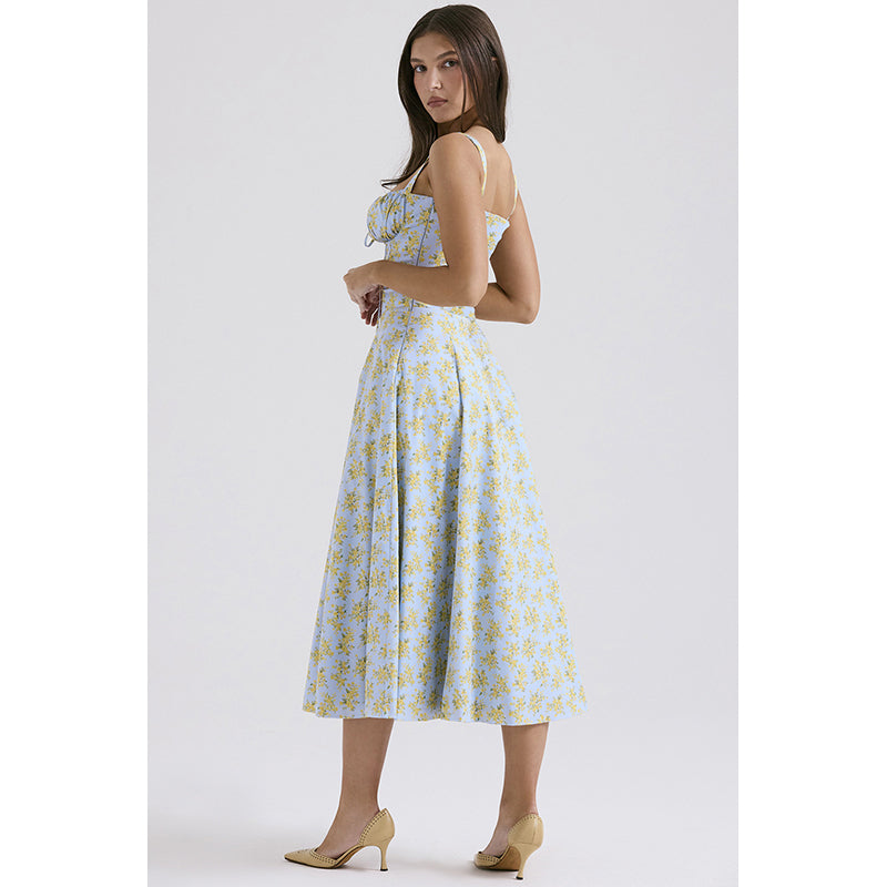 Floral Print Fit & Flare Midi Dress