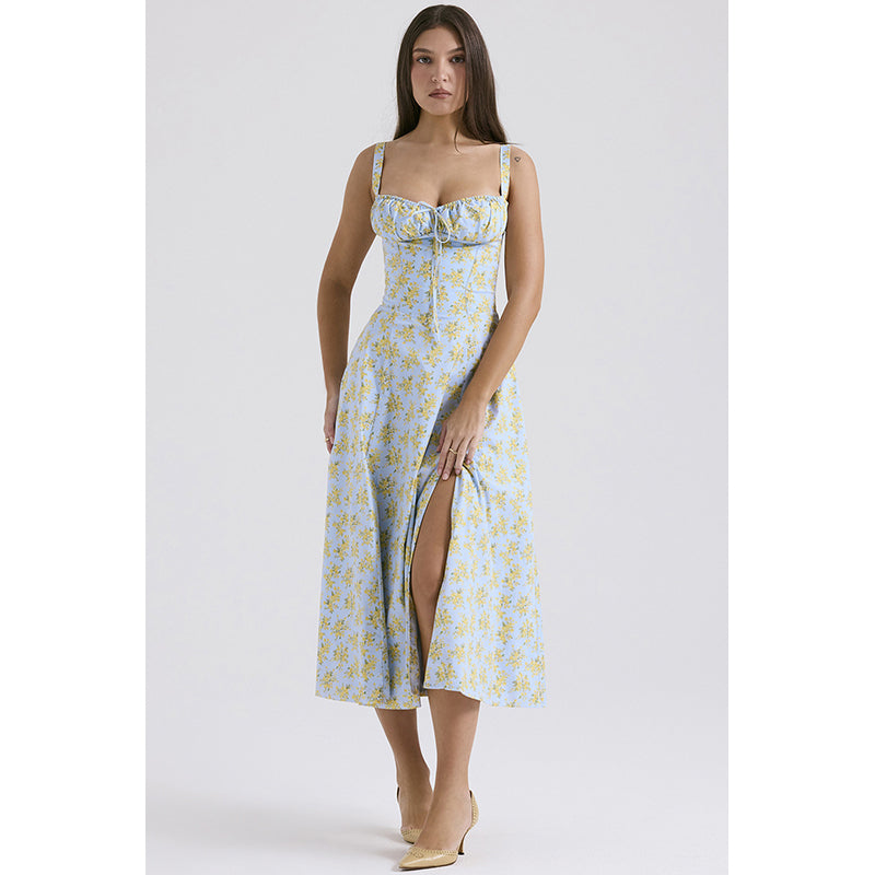 Floral Print Fit & Flare Midi Dress