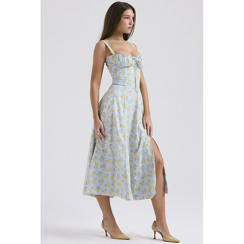 Floral Print Fit & Flare Midi Dress
