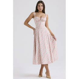 Floral Print Fit & Flare Midi Dress