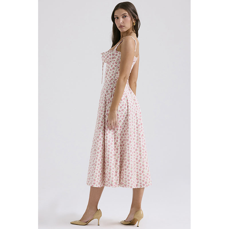 Floral Print Fit & Flare Midi Dress